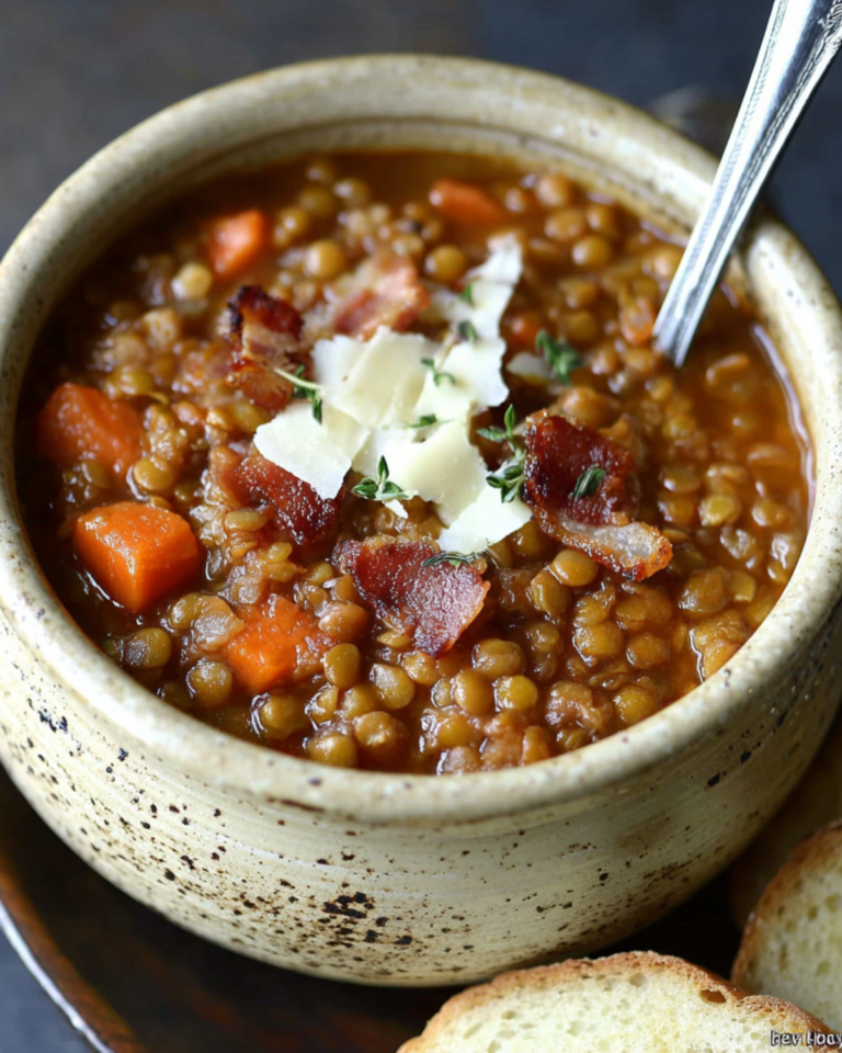 Linsensuppe mit Speck – herzhaft, deftig und einfach gekocht